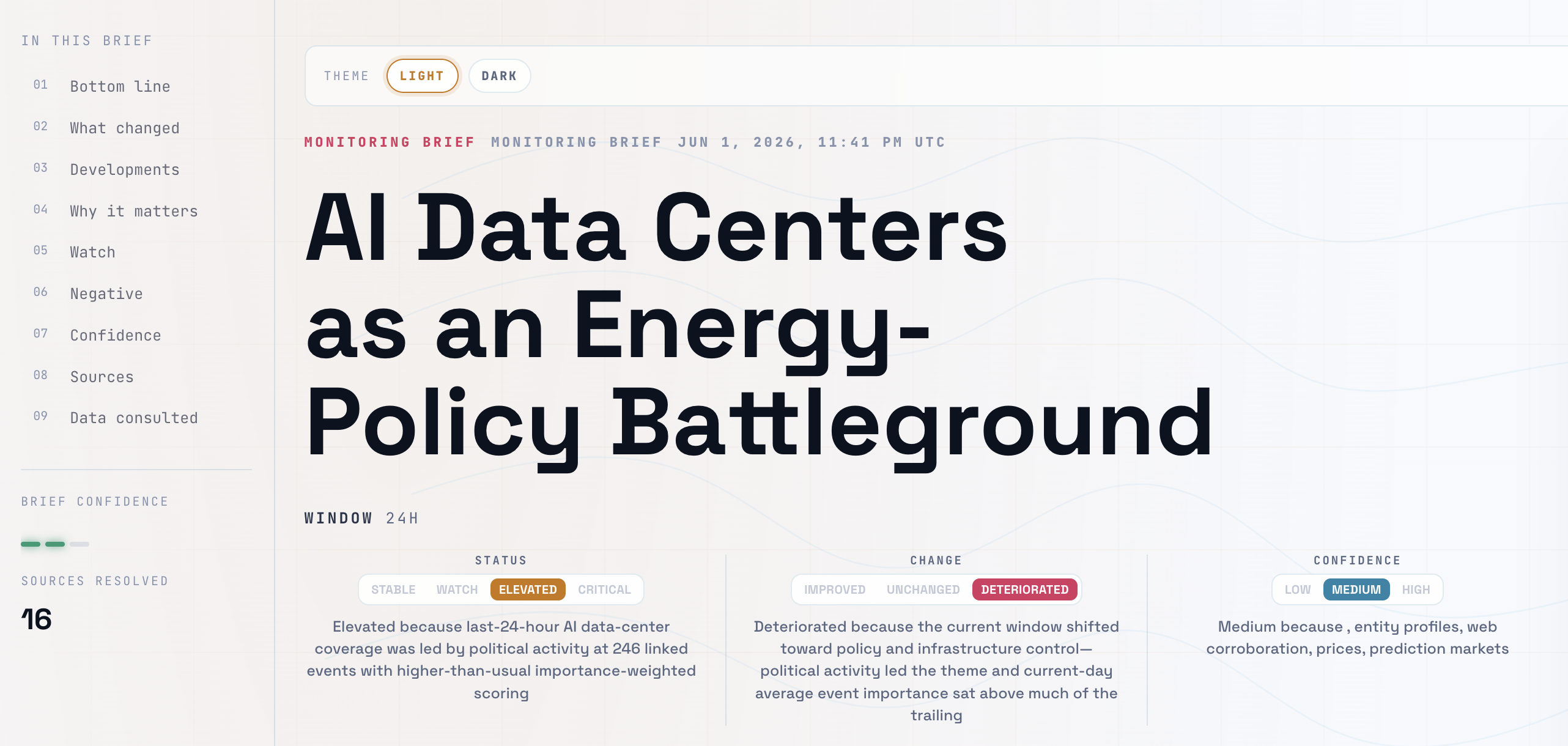 AI Data Centers as an Energy-Policy Battleground — Brief web view